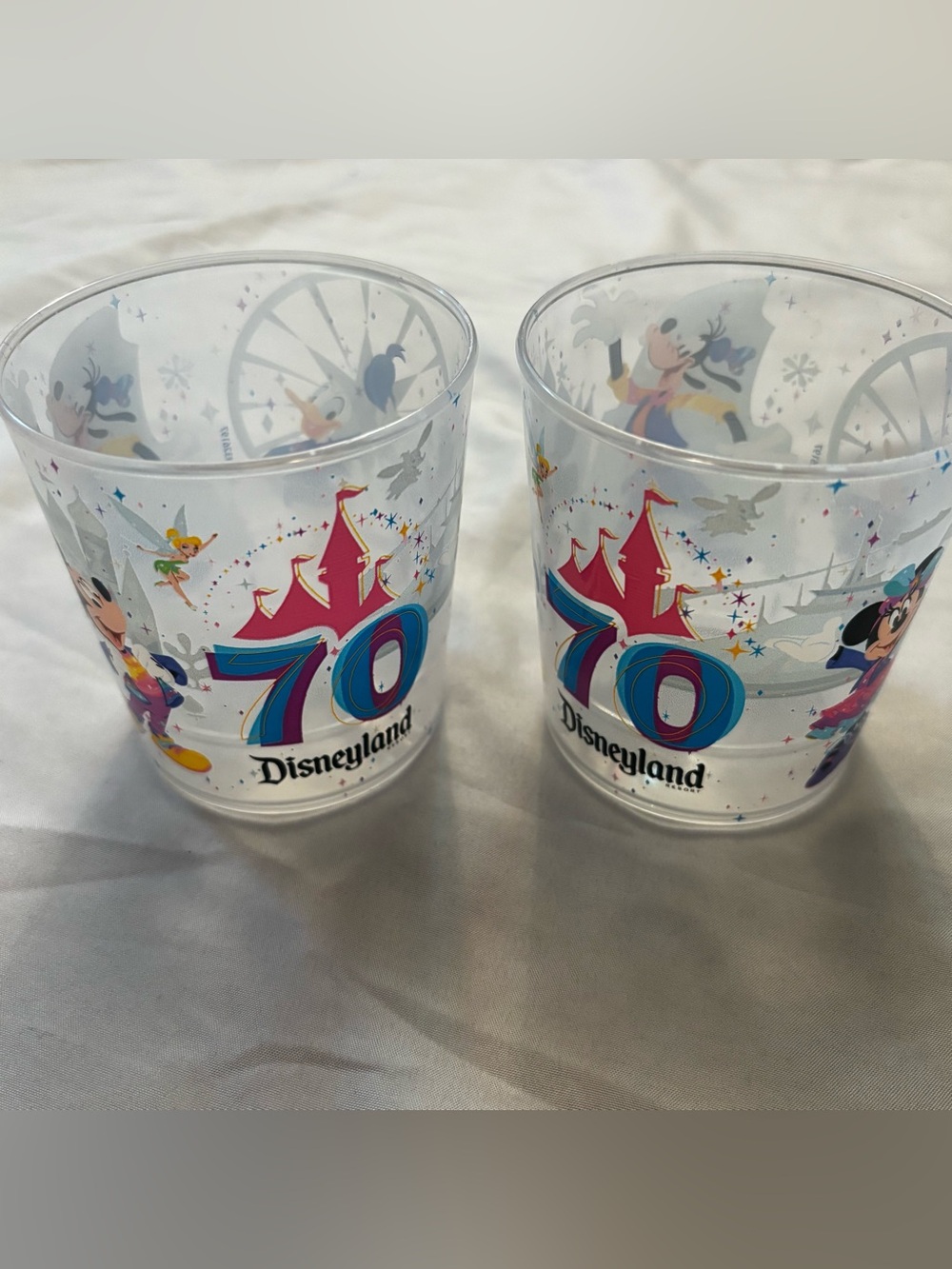 2 Pc Set Disneyland Exclusive 70th Anniversary Celebration Dole Whip Cups